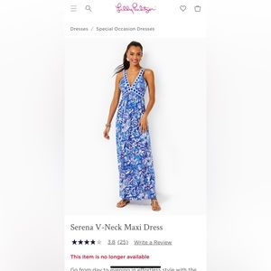 New Lily Pulitzer Serena V Neck Maxi Dress